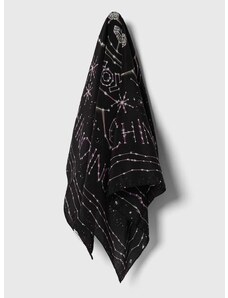 Hedvábný kapesníček Moschino černá barva