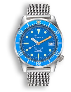 Squale Watches Stříbrné pánské hodinky Squale s ocelovým páskem 1521 Ocean Mesh - Silver 42MM Automatic