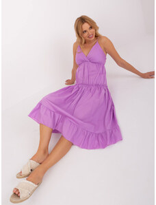 Fashionhunters Světle fialové šaty na ramínka od OCH BELLA