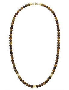 Manoki Pánský korálkový náhrdelník Alessio - tygří oko
