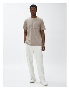 Koton Basic T-Shirts, Crew Neck Pocket Detailed, Short Sleeves.