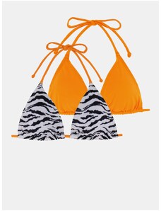 Dorina Sada dvou dámských horních dílů plavek v oranžové a bílé barvě DO - Dámské