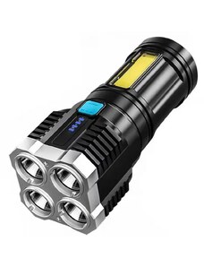 OEM Maxi LED baterka s USB nabíjaním-Čierna