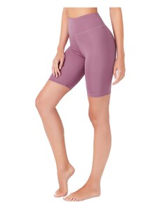 LOS OJOS Women's Lavender High Waist Contouring Cycling Shorts Sport Leggings