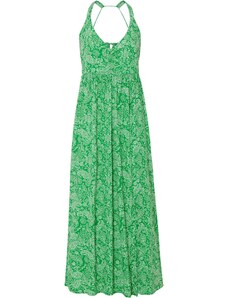 bonprix Dlouhé úpletové šaty Zelená