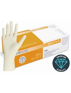 UNIGLOVES Latexové rukavice - Select Plus, 100 ks