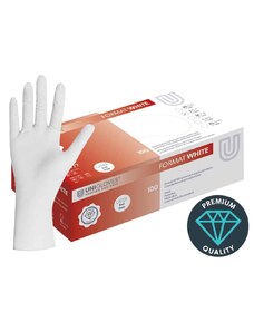 UNIGLOVES Nitrilové rukavice bílé - Format White, 100 ks