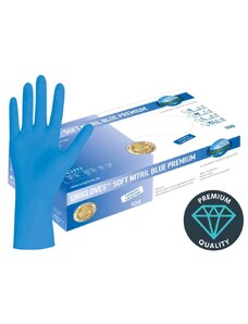 UNIGLOVES Nitrilové rukavice modré - Soft Nitril Blue Premium, 100 ks