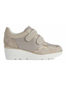 Sneakers boty Geox D ILDE B béžová barva, D25RAB 01422 C6738