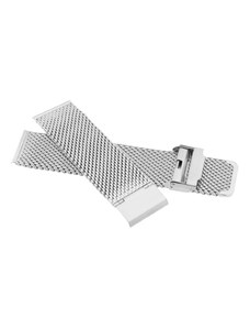 JVD Dámský stříbrný kovový řemínek na hodinky 16mm Kovový tah KT MILAN S/16