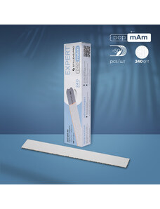 STALEKS Bílé jednorázové pilníky papMam rovný 22-240w (50 ks)