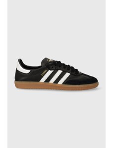 Kožené sneakers boty adidas Originals černá barva