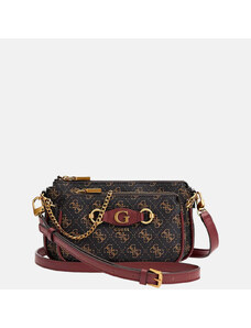 Hnědá kabelka Guess Izzy Double Crossbody pouch 55453