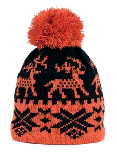 Art of Polo Zimní čepice s norským vzorem oranžová