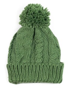 Art of Polo Teplá zimní čepice s střapcem green