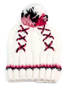 Art of Polo Bílá čepice se zimním vzorem