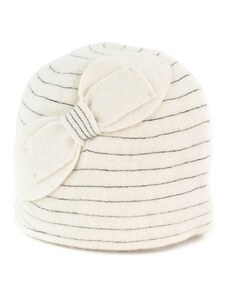 Art of Polo Vlněný klobouk s mašlí bílý
