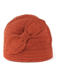 Art of Polo Vlněný klobouk s mašlí oranžový