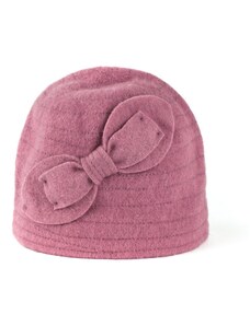 Art of Polo Vlněný klobouk s mašlí růžový