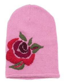 Art of Polo Růžová čepice zdobená růží
