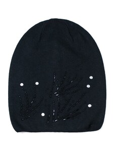 Art of Polo Dámská podzimní čepice s jemnou ozdobou černá