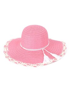 Art of Polo Letní klobouk se zdobeným lemem světle růžový
