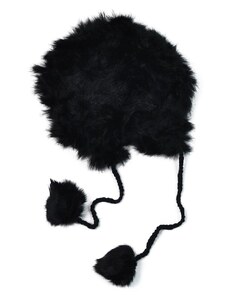 Art of Polo Ušanka čepice z králíka černá