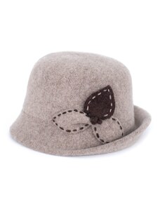 Art of Polo Béžový vlněný klobouk s lístky