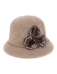Art of Polo Béžový klobouk s kožešinou