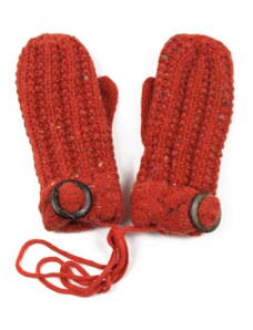 Art of Polo Palcové rukavičky s knoflíkem červené