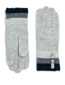 Art of Polo Vlněné tříbarevné rukavičky v šedé
