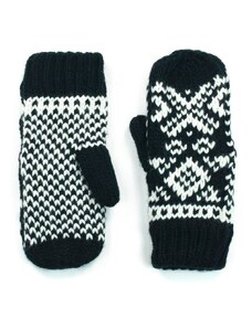 Art of Polo Hezké černo-bílé palcové rukavice