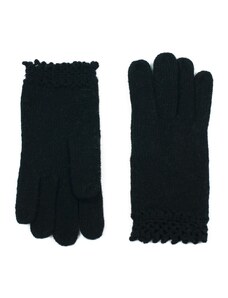 Art of Polo Vlněné rukavičky s krajkou černé