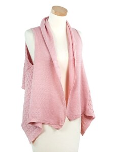 Art of Polo Módní pletená vesta růžová