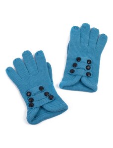 Art of Polo Módní rukavice zdobené knoflíčky světle modré
