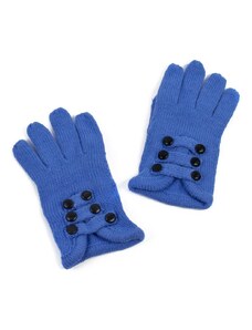 Art of Polo Módní rukavice zdobené knoflíčky modré