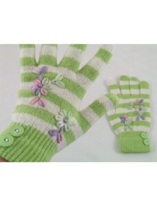 Art of Polo Prstové rukavice s pruhy zelené