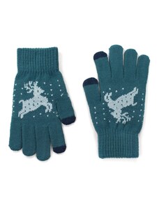 Art of Polo Modrozelené rukavice se soby