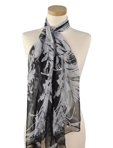 Art of Polo Lehký šátek s černobílým vzorem