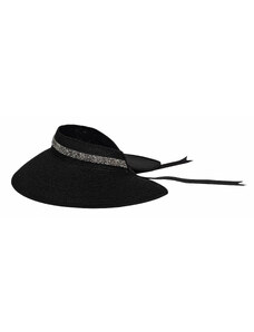 VFstyle Dámský slaměný klobouk Miranda černý
