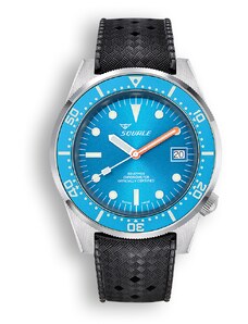 Squale Watches Stříbrné pánské hodinky Squale s gumovým páskem 1521 Ocean COSC Rubber - Silver 42MM Automatic