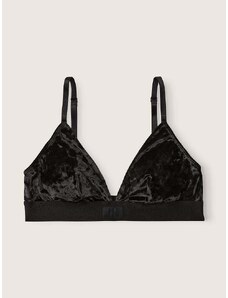 Victoria's Secret PINK Pure Black bralette podprsenka Velvet Triangle