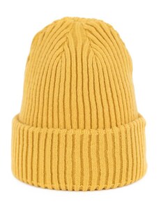 Art of Polo Žlutá pletená žebrovaná čepice