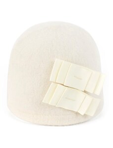 Art of Polo Elegantní klobouk s dvěma mašličkami bílý