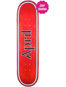 April Skateboards SK8 DESKA APRIL RED OG LOGO - červená -