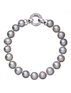 Evolution Group Perlový náramek z pravých říčních perel šedý 23010.3 Grey