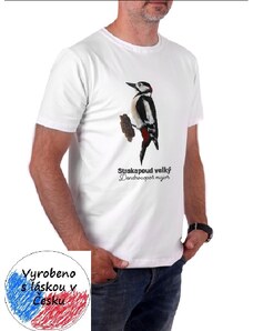 Pánské tričko Jožánek s ptákem - strakapoud velký