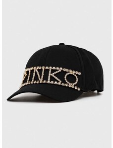 Bavlněná baseballová čepice Pinko černá barva, s aplikací, 101912.A16Y