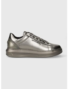 Kožené sneakers boty Karl Lagerfeld KAPRI MENS KC stříbrná barva, KL52575M