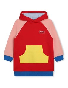 Dívčí šaty Kenzo Kids červená barva, mini